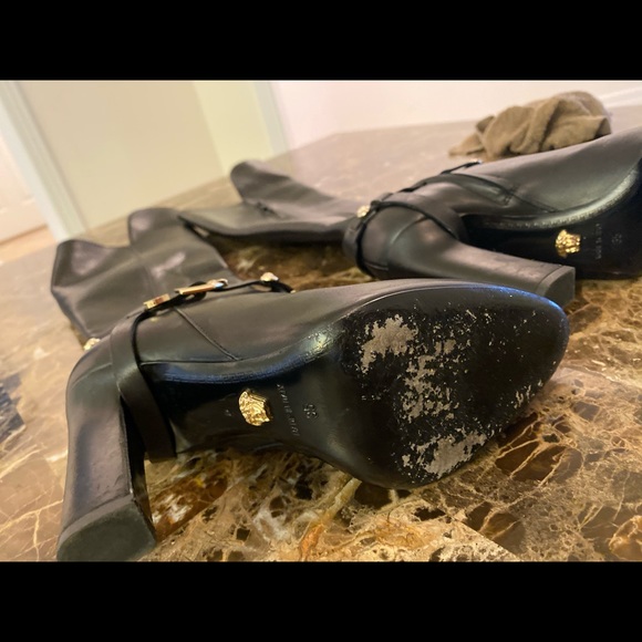 Black W Over-the-knee Leather Horse Riding Style - Picture 4 of 8